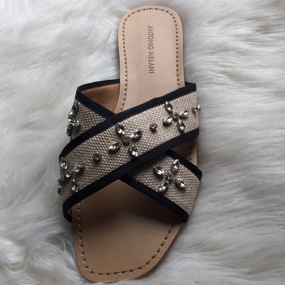 Antonio Melani rhinestone sandals size 9.5 womens - Picture 3 of 6